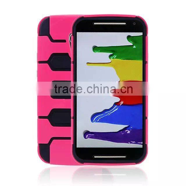Hybrid Armor Bumper Cover Case ( TPU + Hard PC) for MOTO G2