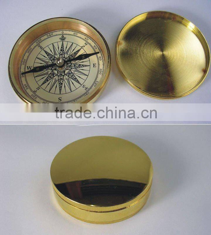 Antique brass compass , pocket compass, gift compass