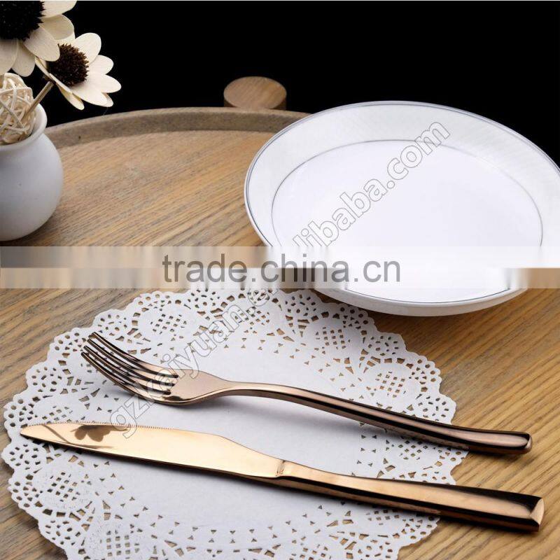 golden flatware ,golden fork ,stainless steel cutlery