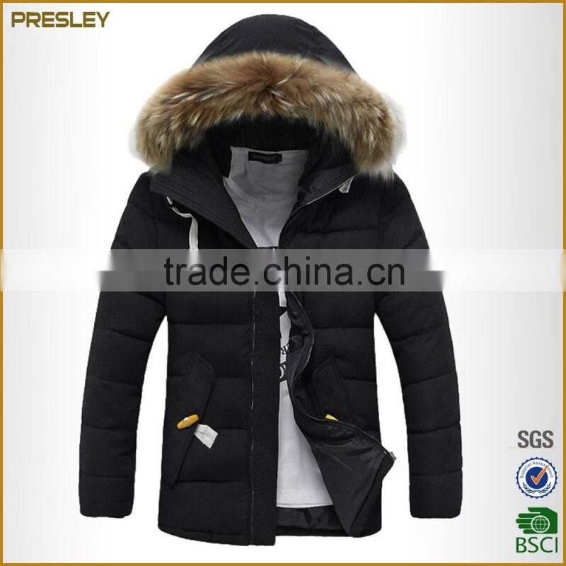 Prelsy oem custom winter man heated jacket with leather zipper puller