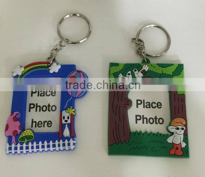 Pvc Rubber Photo Frame Keychain