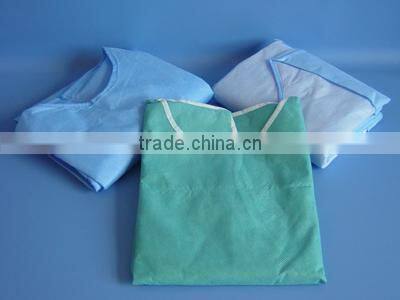 Disposable SMS STERILED half reinforced nonwoven doctor gown