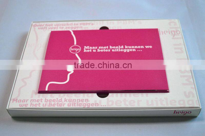 LCD screen high quality video brochure card, Digital video book,video mailer