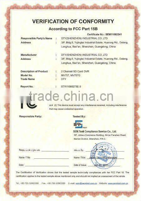 2CH D1 car camera vehicle dvr