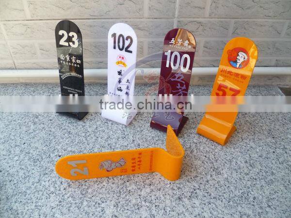 Customized printed Acrylic Table numbers for restaurant