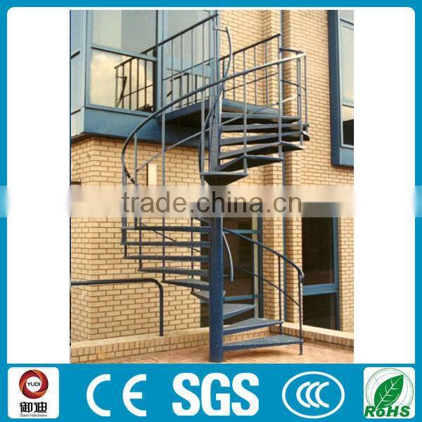 Spiral Design Close Riser Steel Staircase