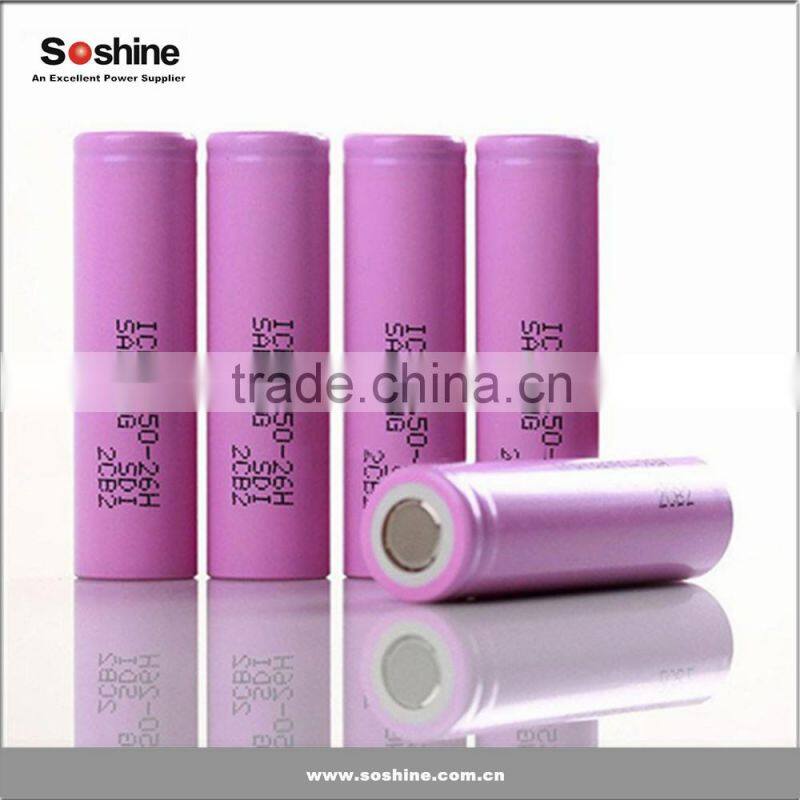 Hot Sale Samsung Original 18650 Battery 3.7V 2600mAh Li-Ion ICR 18650 26HM Battery For Laptop/Power bank