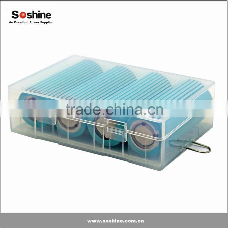 new Soshine 26650 battery holder case for 4pcs 26650 size batteries, plastic battery case