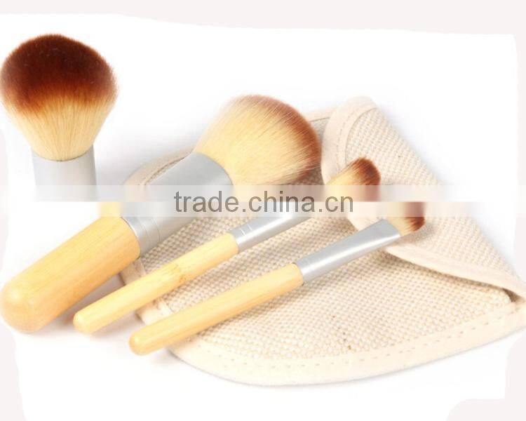 4pcs Cosmetics Natural Bamboo Face Brush