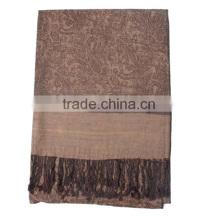 Fashion Reversible colors pashmina shawls canada Paisley Jaquard