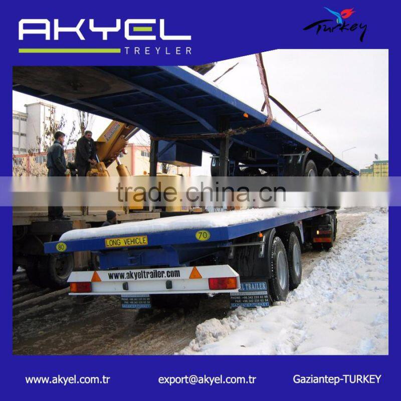 Turkish manufacturer direct supplier hot-selling flatbed load 40ft container semi trailer