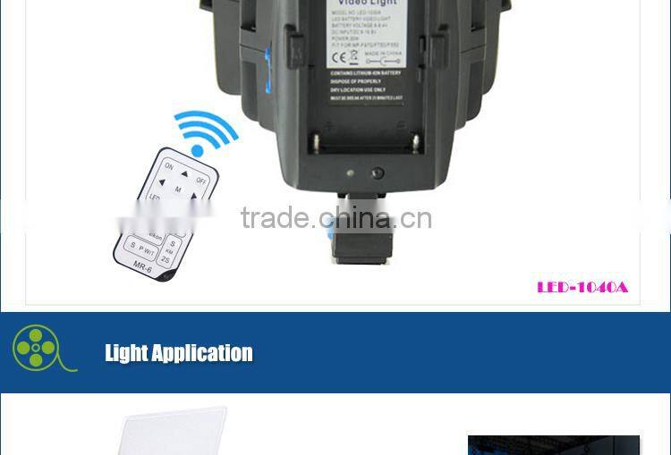 36W 6000K 12 big led bulbs LED camcorder light with battery and remote control