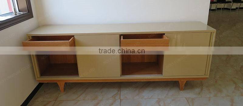 stylish lacquered glossy wood cabinet