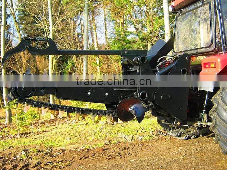 High efficency large working width tractor PTO trencher with CE