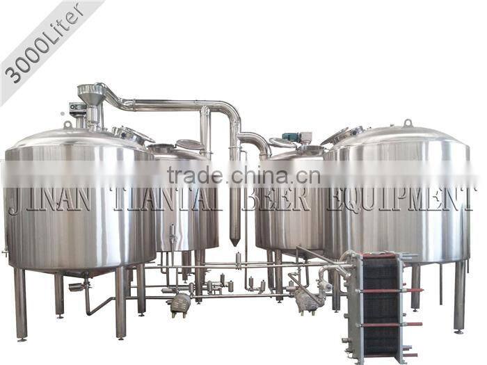 3000L beer brewing plant for small factory