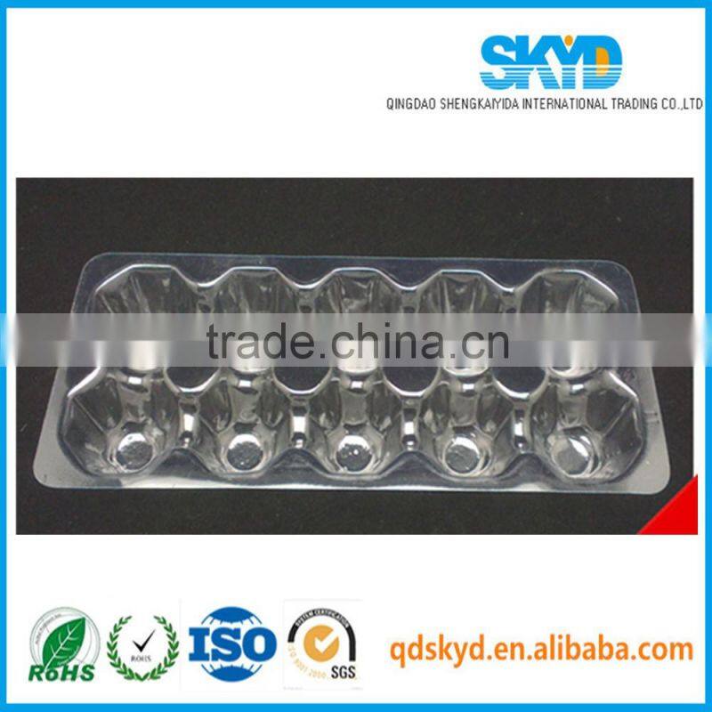 clear 12 holes folding plastic egg tray/cartons