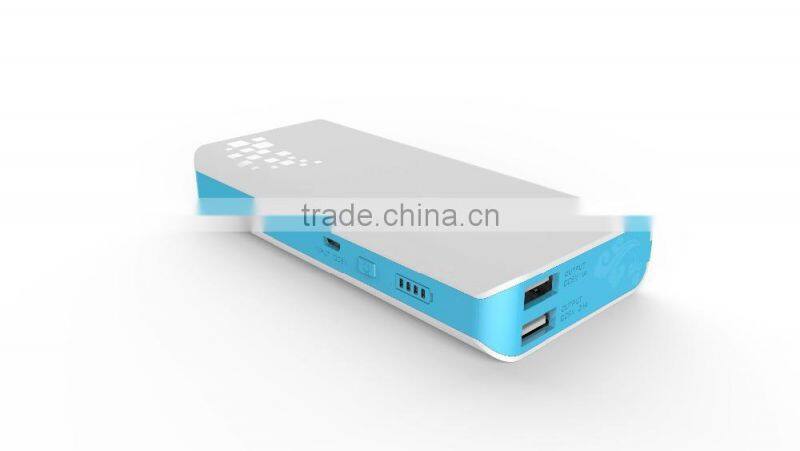 2015 new design 13000mah portable mobile power bank