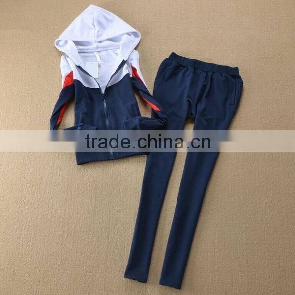 2015 New latest design sports china cheap fashion velour tracksuits for lady