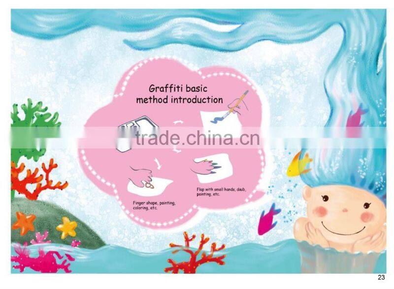 With 4 color paints Health DIY kids finger painting toy foreign kids games