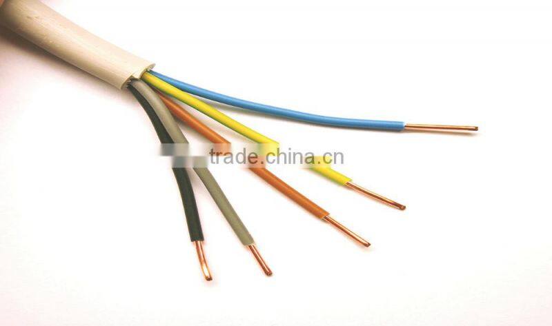 Nym Electric Wire 300/500V Cu/PVC/PVC Cable VDE 0250-204/HD 21.1