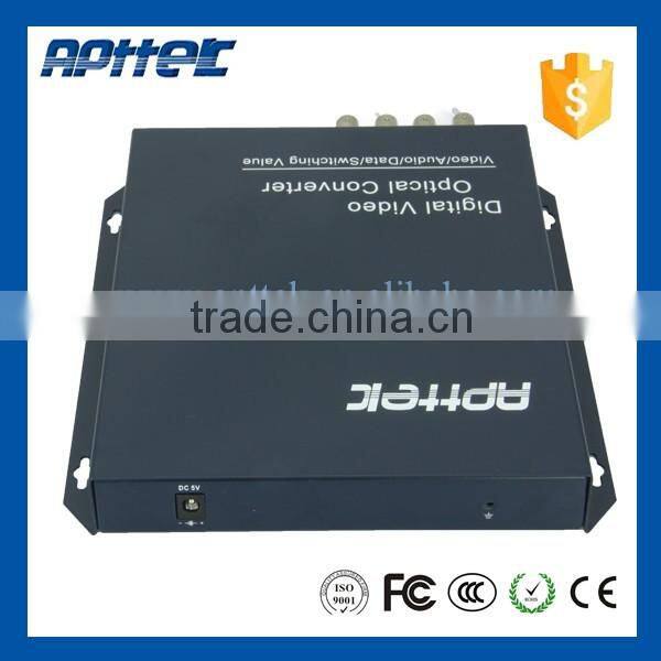 4 ch catv video converter digital to analog bnc to fiber video converter