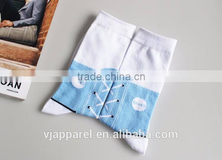 Customized Sports Combed Cotton Silly Sneaker Socks, Crew Silly Sneaker Socks, Make Your Own Socks
