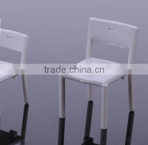 plastic unpaint white scale model chair in factory price