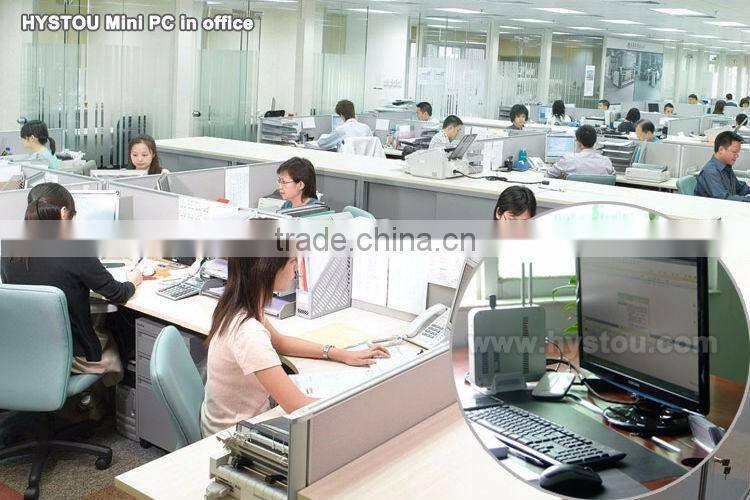 Hystou barebone Fanless Windows8.1 OS Mini PC with Intel Quad Core i5 - 4200u gaming pcs i5 4G RAM, 60G SSD + 160G HDD