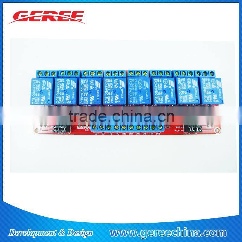 Optocoupler H/L Level Triger 12V 8-Channel Relay Module