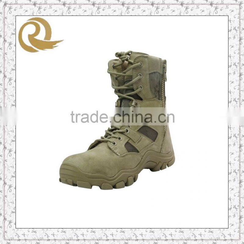 Hot sale outdoor army desert boots with zipper