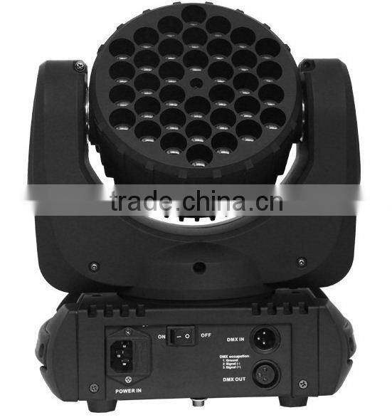 36pcs*3W RGBW led mini moving head beam light with flight case