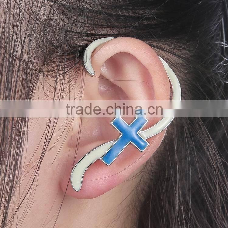 glow ear cuff cross latest new fashion teen earrings