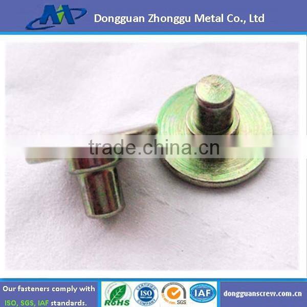 Stainless steel zinc plate metal rivet with washer