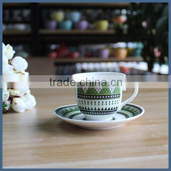 Factory wholesale ceramic espresso cup and saucer