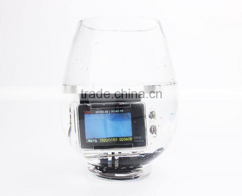 Dual Screen 4K 30fps Wifi Sport Camera 4k Action Camera With Waterproof Housing Case and remote controller