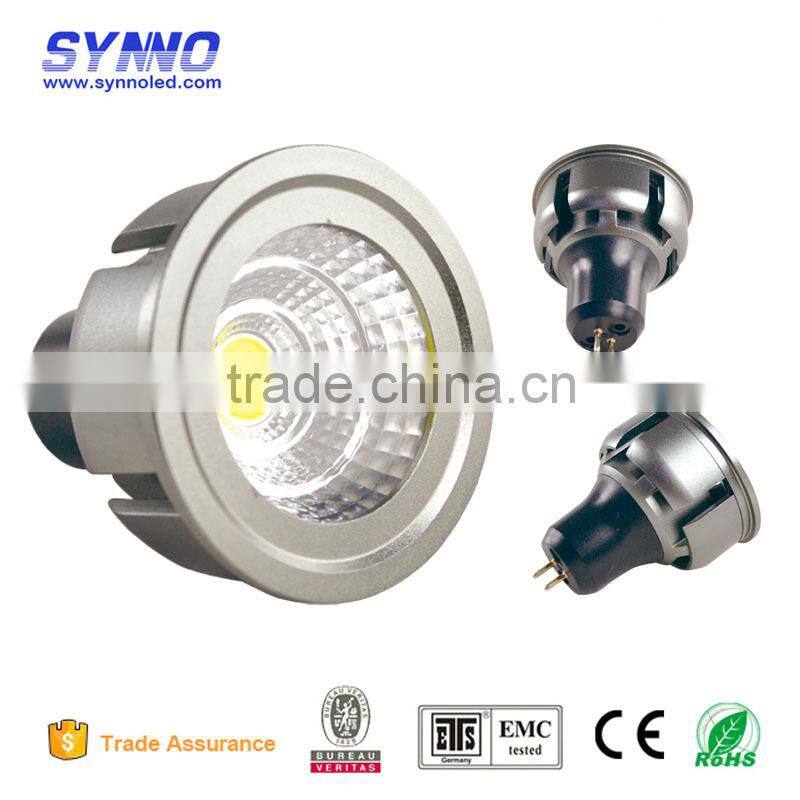 AC85V-265V gu10/mr16/e27 cob led spot light lamp ce rohs 5W