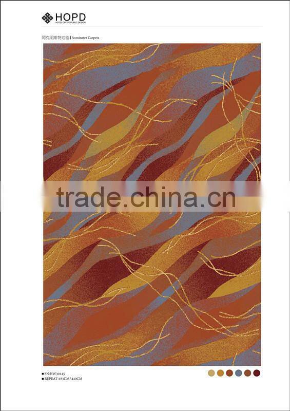 Commercial Hotel carpet Axminster carpet patterns made by Nylon