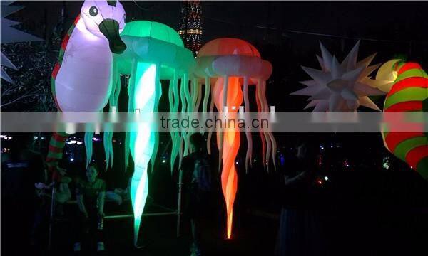 amazing inflatable jellyfish lighting,inflatable jellyfish decoration,led inflatable jellyfish balloon