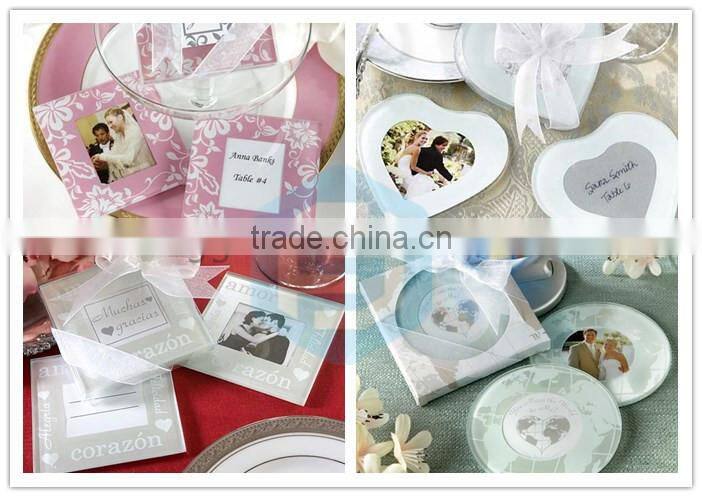 4mm DIY square clear tempered glass coasters