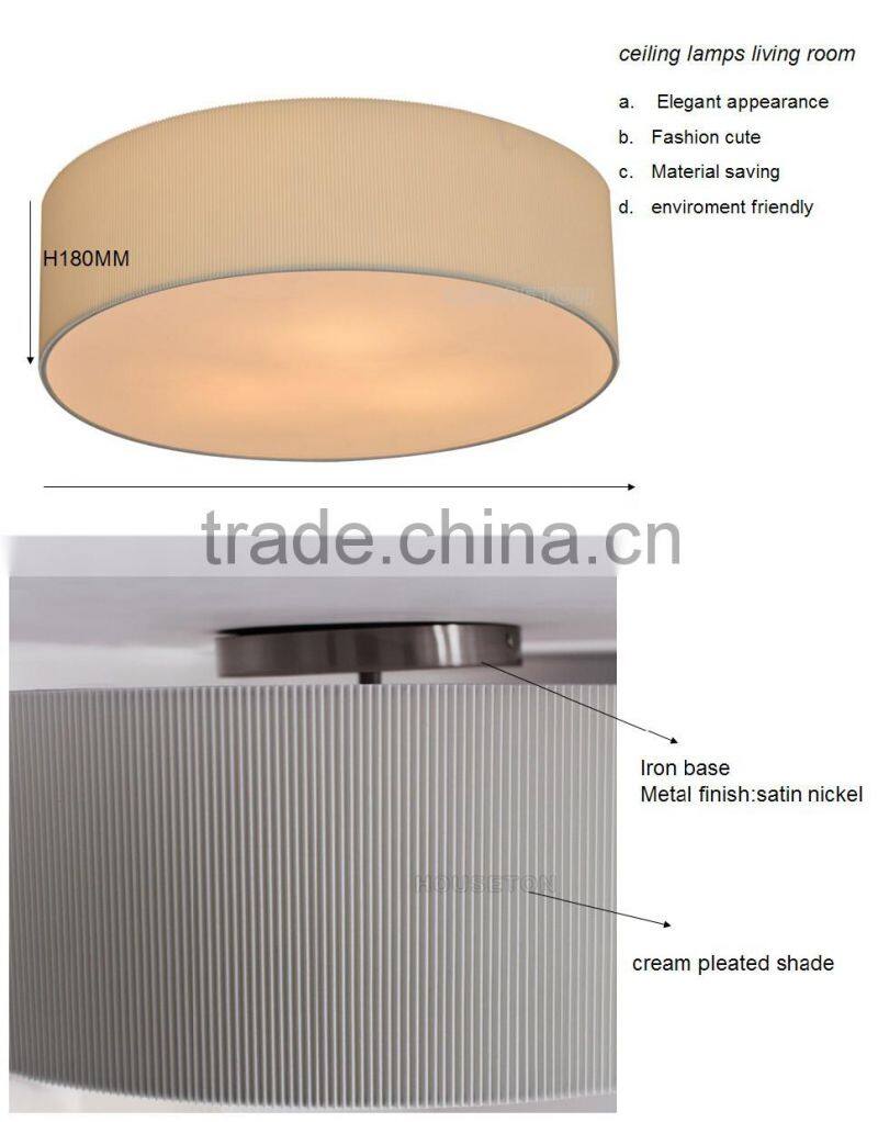 Modern hotel simple big round fabric ceiling lamp,Big round fabric ceiling lamp,Fabric ceiling lamp C2003
