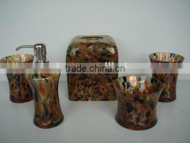 mosaic glass bathroom sets