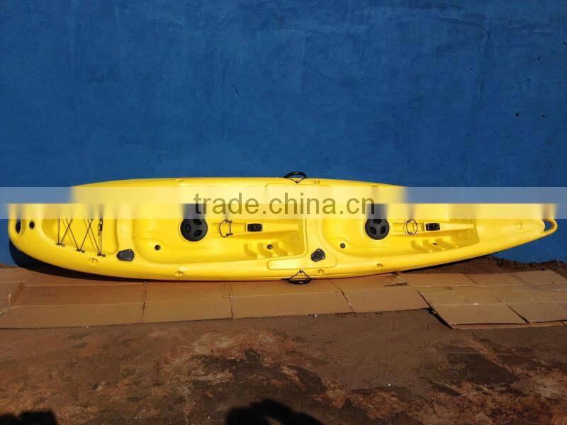 new double fishing boat with 4xflush rod holder with wheel