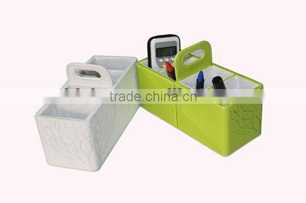 Beautiful leather desk pen holder