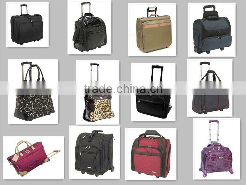 Rolling Tote Bagg 17" Crinkle Nylon