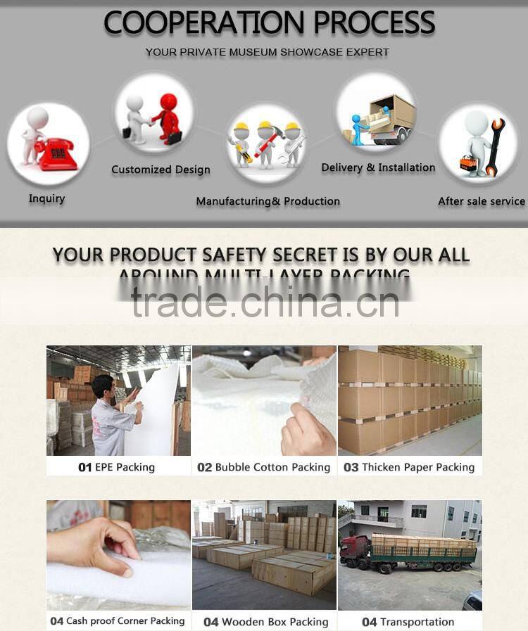 New Design Wooden Museum Glass Display Showcase