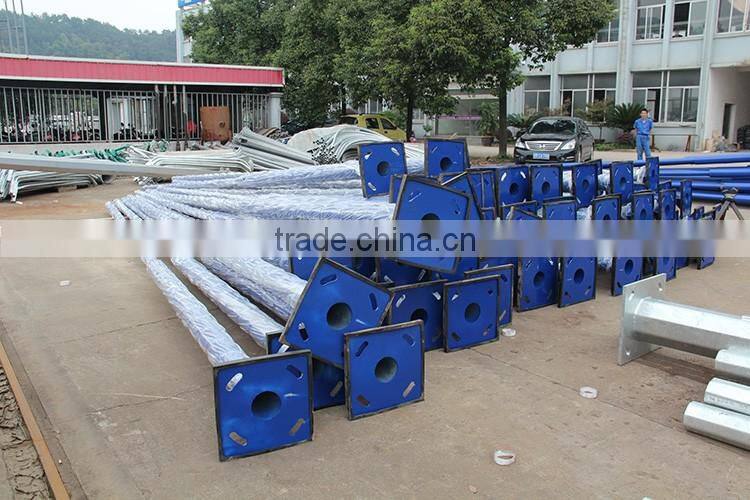 mid hinged pole led galvanized light pole