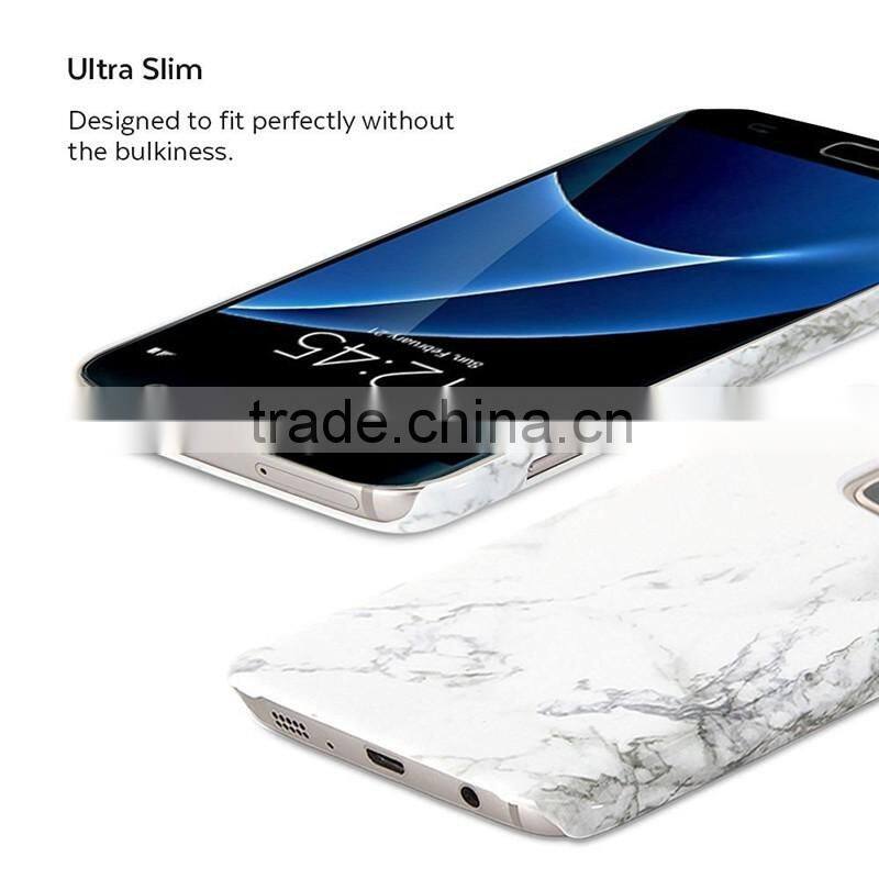 Wholesale for galaxy s7 edge white marble case, for samsung s7 edge hard pc marble texture cover back case