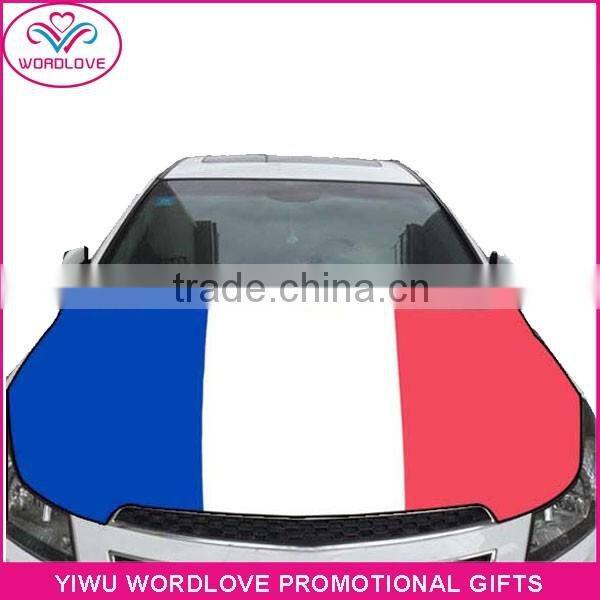 custom elastic printed polyester&spandex Sweden flag car hood cover,promotion car bonnet flag for national day