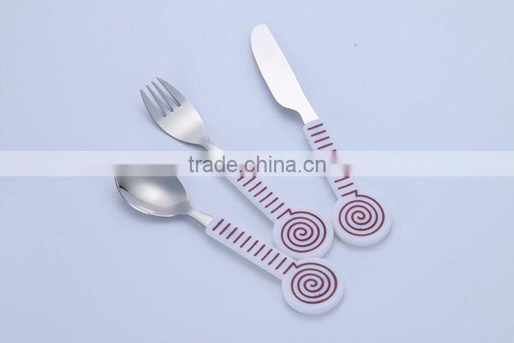 stainless steel children knife fork spoon set