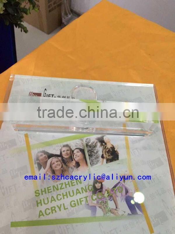 clear acrylic table top sign holders